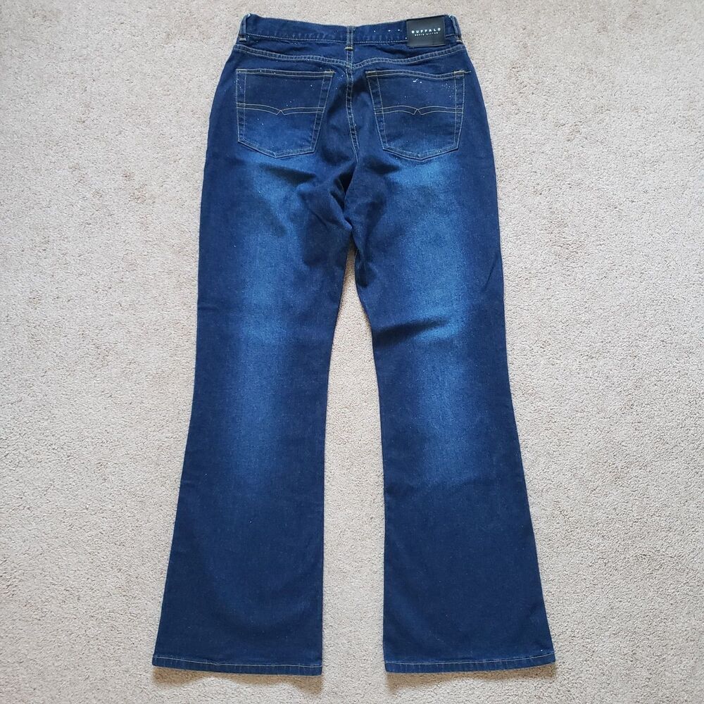 Vintage 90s Buffalo David Bitton Boot Cut Flare Sparkling Jeans Dark Wash Sz 31